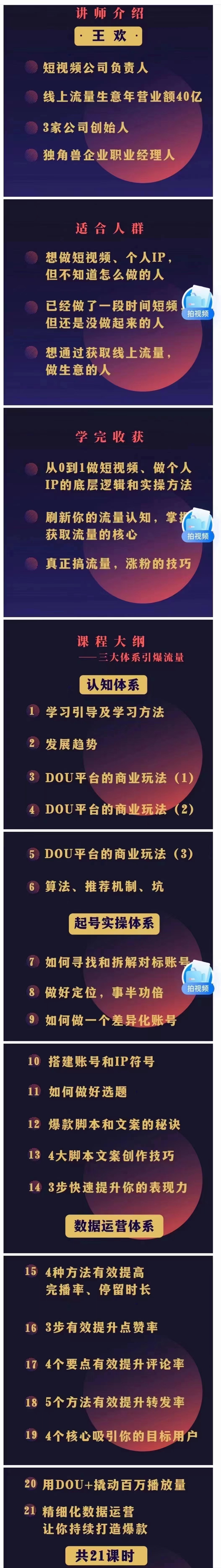 短视频陪跑训练营：从0到1实操起号，教你持续打造爆款！_抖汇吧