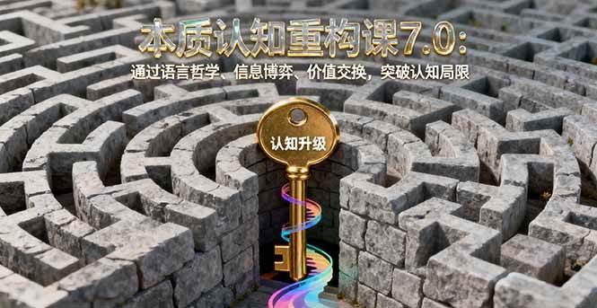 （16218期）本质认知重构课7.0：通过语言哲学、信息博弈、价值交换，突破认知局限_抖汇吧