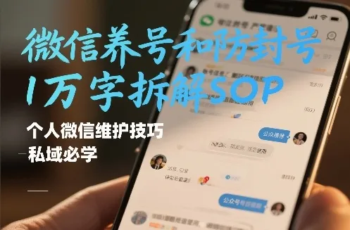 微信养号和防封号1万字拆解SOP，个人微信维护技巧，私域必学【文档】_抖汇吧