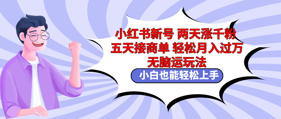小红书新号两天涨千粉五天接商单轻松月入过万 无脑搬运玩法 小白也能轻…_抖汇吧