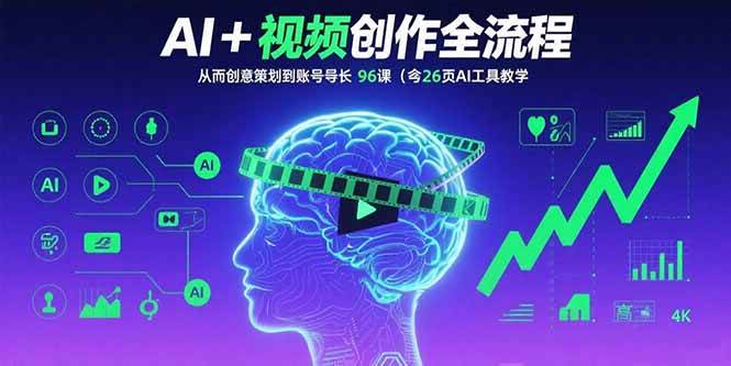 图片[1]_（15869期）AI+短视频创作全流程：从创意策划到账号增长，96节课(含26项AI工具教学)_抖汇吧