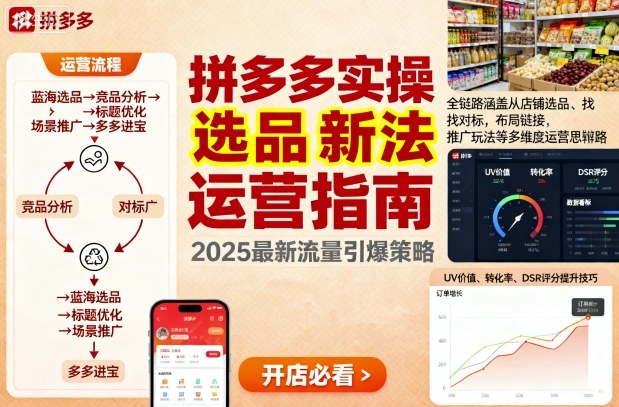 王校长9月12拼多多实操新玩法，全链路涵盖从店铺选品、找对标，布局链接，推广玩法等多维度运营思路_抖汇吧