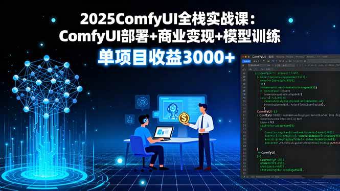 （16013期）2025ComfyUI全栈实战课：ComfyUI部署+商业变现+模型训练，单项目收益3000+_抖汇吧