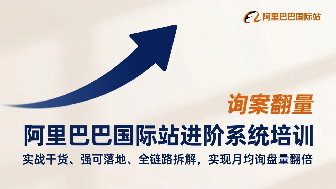 阿里巴巴国际站进阶系统培训，实战干货、强可落地、全链路拆解，实现月均询盘量翻倍_抖汇吧