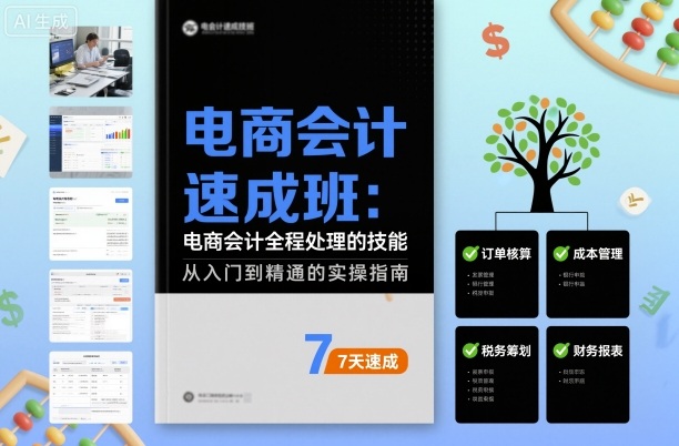 电商会计速成班，电商会计全程处理的技能_抖汇吧