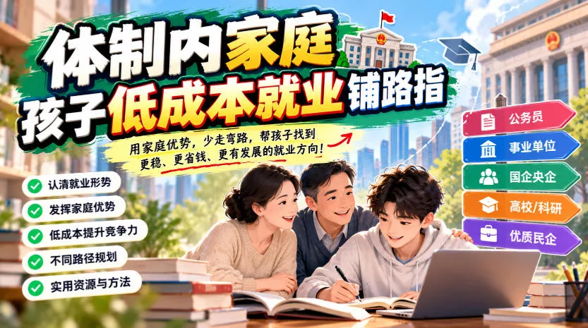 某公众号付费文章：体制内家庭，孩子低成本就业铺路指_抖汇吧
