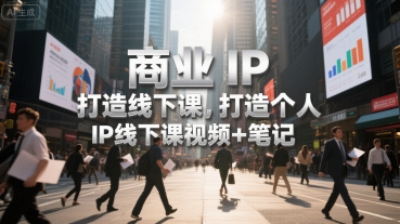 商业IP打造线下课，打造个人 IP线下课视频+笔记_抖汇吧