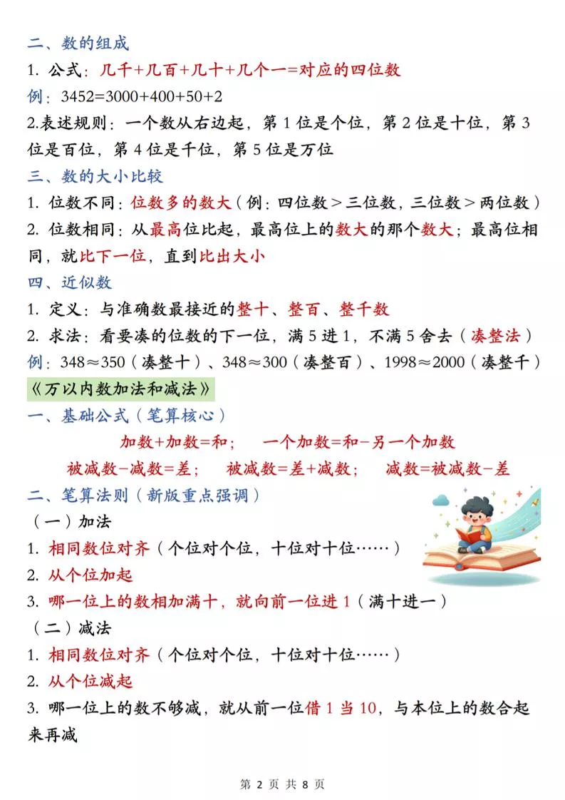 26春二年级下数学期末必背公式汇总_抖汇吧