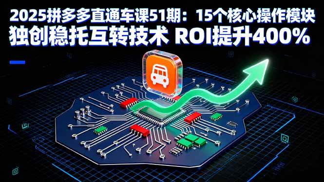 （16020期）2025拼多多直通车课51期：15个核心操作模块 独创稳托互转技术 ROI提升400%_抖汇吧