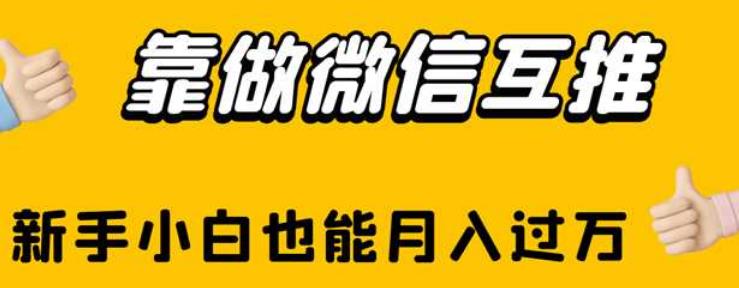 新手小白如何通过微信互推月入过万？【揭秘】_抖汇吧