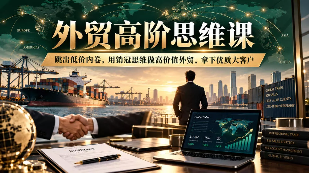 外贸高阶思维课，跳出低价内卷，用销冠思维做高价值外贸，拿下优质大客户_抖汇吧
