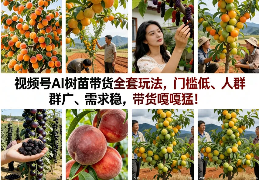 视频号AI树苗带货全套玩法，门槛低、人群广、需求稳，带货嘎嘎猛！（更新1014）_抖汇吧