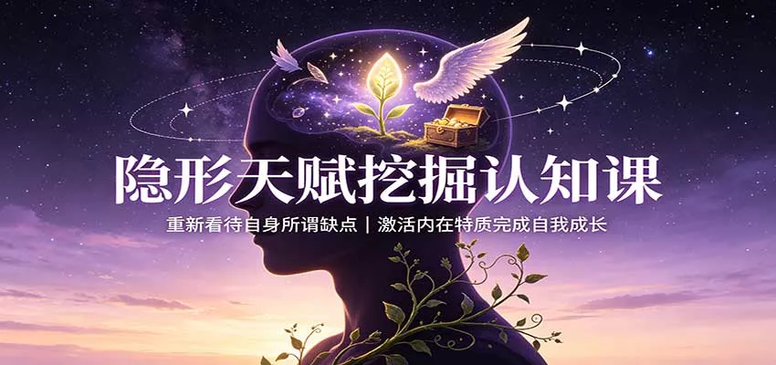 隐形天赋挖掘认知课：重新看待自身所谓缺点，激活内在特质完成自我成长_抖汇吧