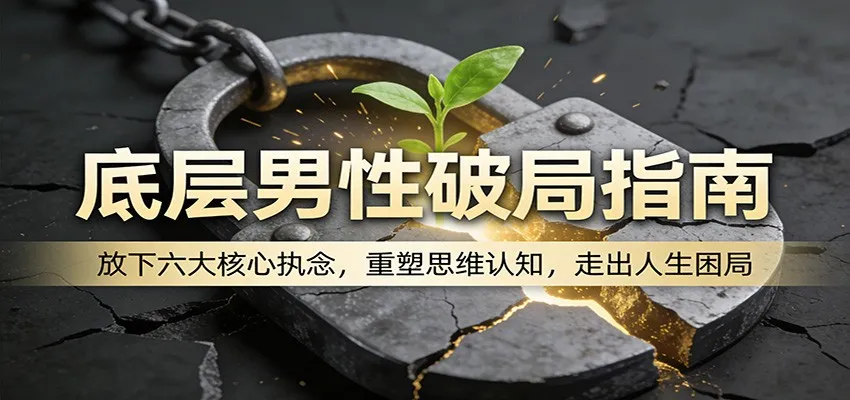 底层男性破局指南：放下六大核心执念，重塑思维认知，走出人生困局_抖汇吧