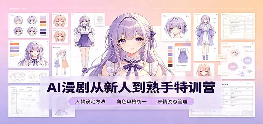 AI漫剧从新人到熟手特训营：剧本分镜创作，提示词模板，人物设定与工具资源_抖汇吧