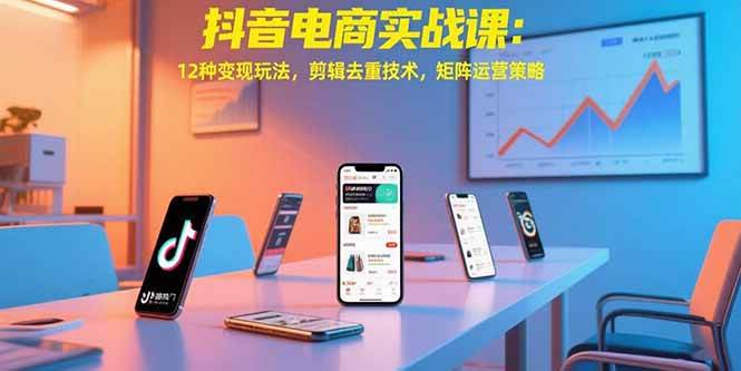 （15478期）抖音电商实战课：12种变现玩法，剪辑去重技术，矩阵运营策略_抖汇吧