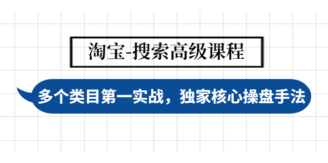 淘宝-搜索高级课程：多个类目第一实战，独家核心操盘手法_抖汇吧