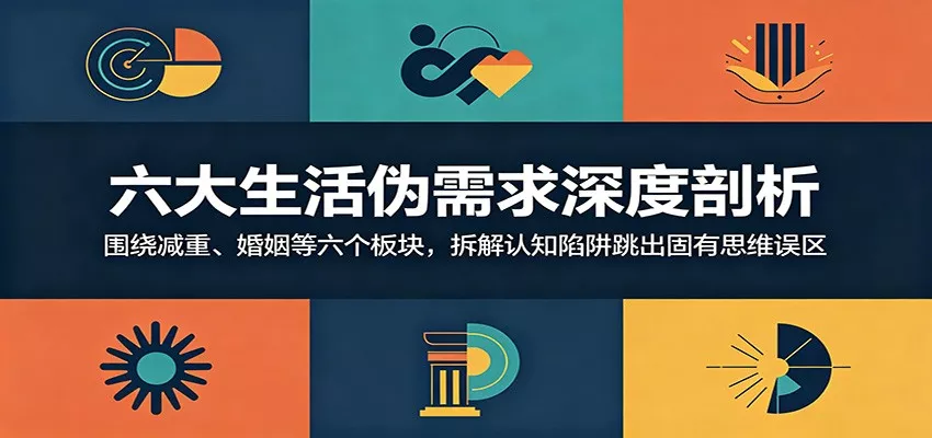 六大生活伪需求深度剖析：围绕减重、婚姻等六个板块，拆解认知陷阱跳出固有思维误区_抖汇吧