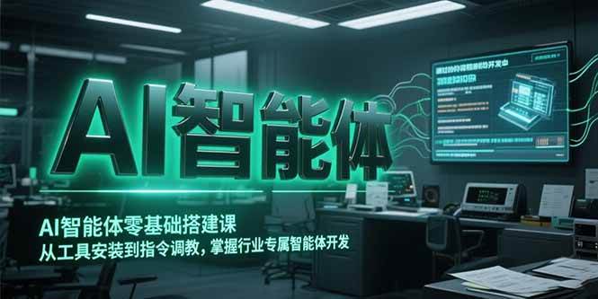 （15257期）AI智能体零基础搭建课，从工具安装到指令调教，掌握行业专属智能体开发…_抖汇吧