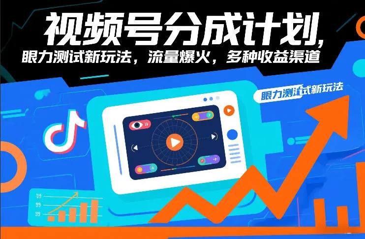 视频号分成计划，眼力测试新玩法，流量爆火，多种收益渠道_抖汇吧