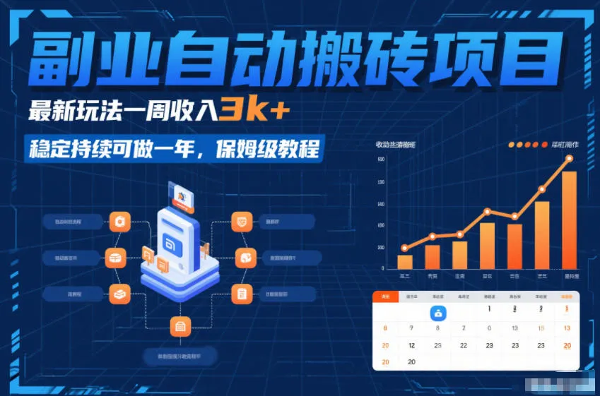 副业自动搬砖项目，最新玩法一周收入3k+，稳定持续可做一年，保姆级教程【揭秘】_抖汇吧