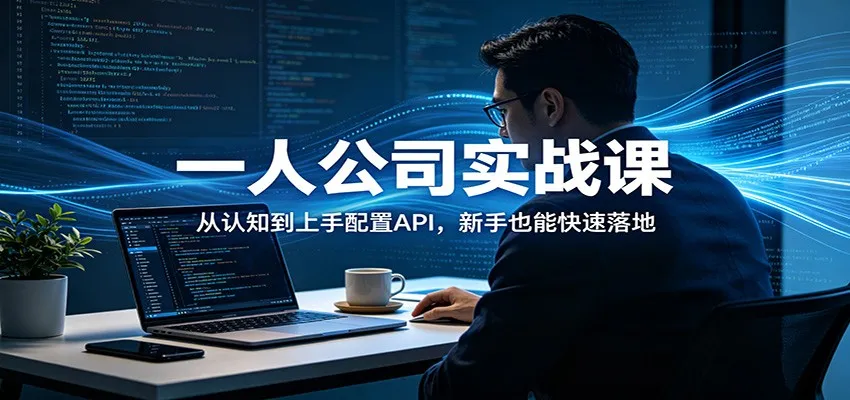 一人公司实战课：从认知到上手配置API，新手也能快速落地_抖汇吧