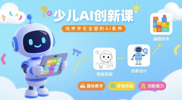 少儿AI创新课，培养学生全面的AI素养_抖汇吧