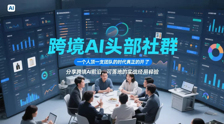 跨境AI头部社群，一个人顶一支团队的时代真正的开始了，分享跨境AI前沿，可落地的实战经验（更新261023）_抖汇吧