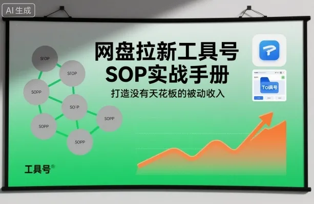 网盘拉新工具号SOP实战手册，打造没有天花板的被动收入_抖汇吧
