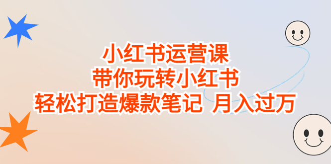 小红书运营课，带你玩转小红书，轻松打造爆款笔记 月入过万_抖汇吧