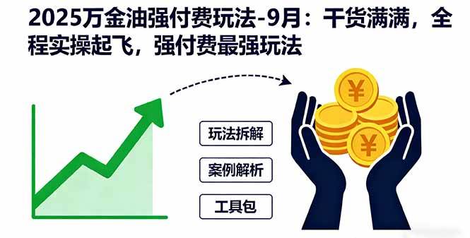（16202期）2025万金油强付费玩法-9月：干货满满，全程实操起飞，强付费最强玩法_抖汇吧