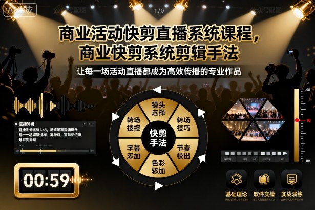 商业活动快剪直播系统课程，商业快剪系统剪辑手法_抖汇吧