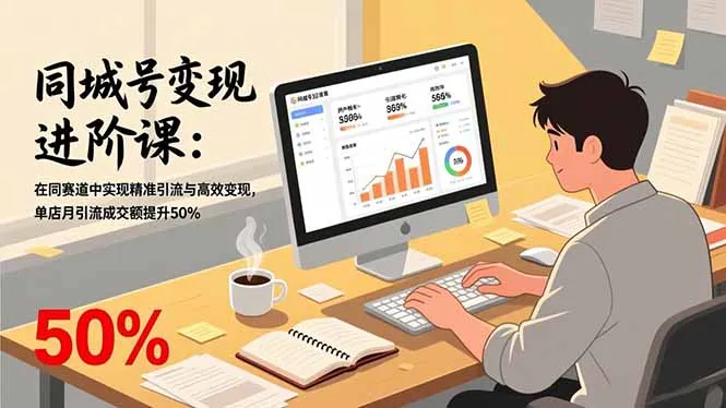 同城号变现进阶课：在同城赛道中实现精准引流与高效变现，单店月引流成交额提升50%_抖汇吧