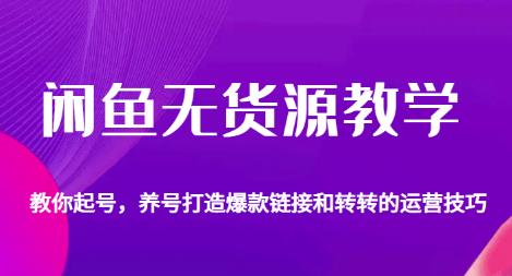 闲鱼无货源教学，教你起号，养号打造爆款链接以及转转的运营技巧_抖汇吧