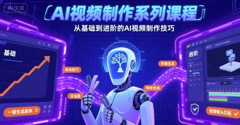 AI视频制作系列课程，从基础到进阶的AI视频制作技巧全涵盖_抖汇吧