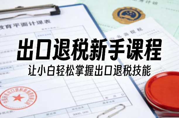 出口退税新手课程，让小白轻松掌握出口退税技能_抖汇吧