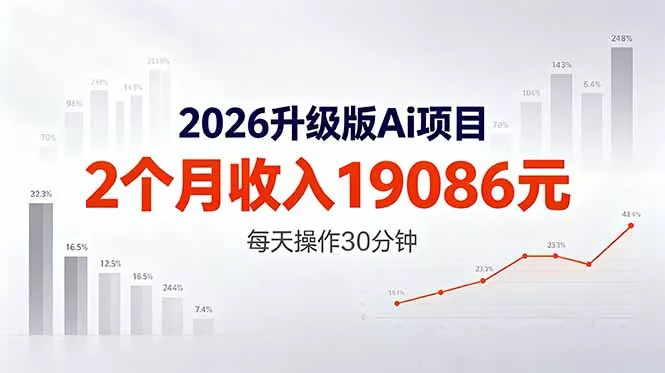 2026升级版Ai任务，2个月收入19086元，熟练后每天操作30分钟！_抖汇吧