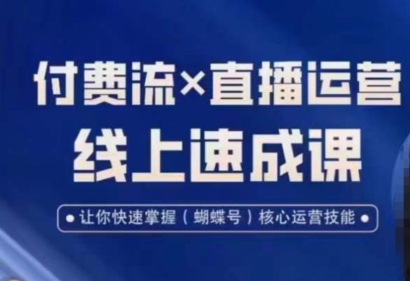 视频号付费流实操课程，付费流✖️直播运营速成课，让你快速掌握视频号核心运营技能_抖汇吧