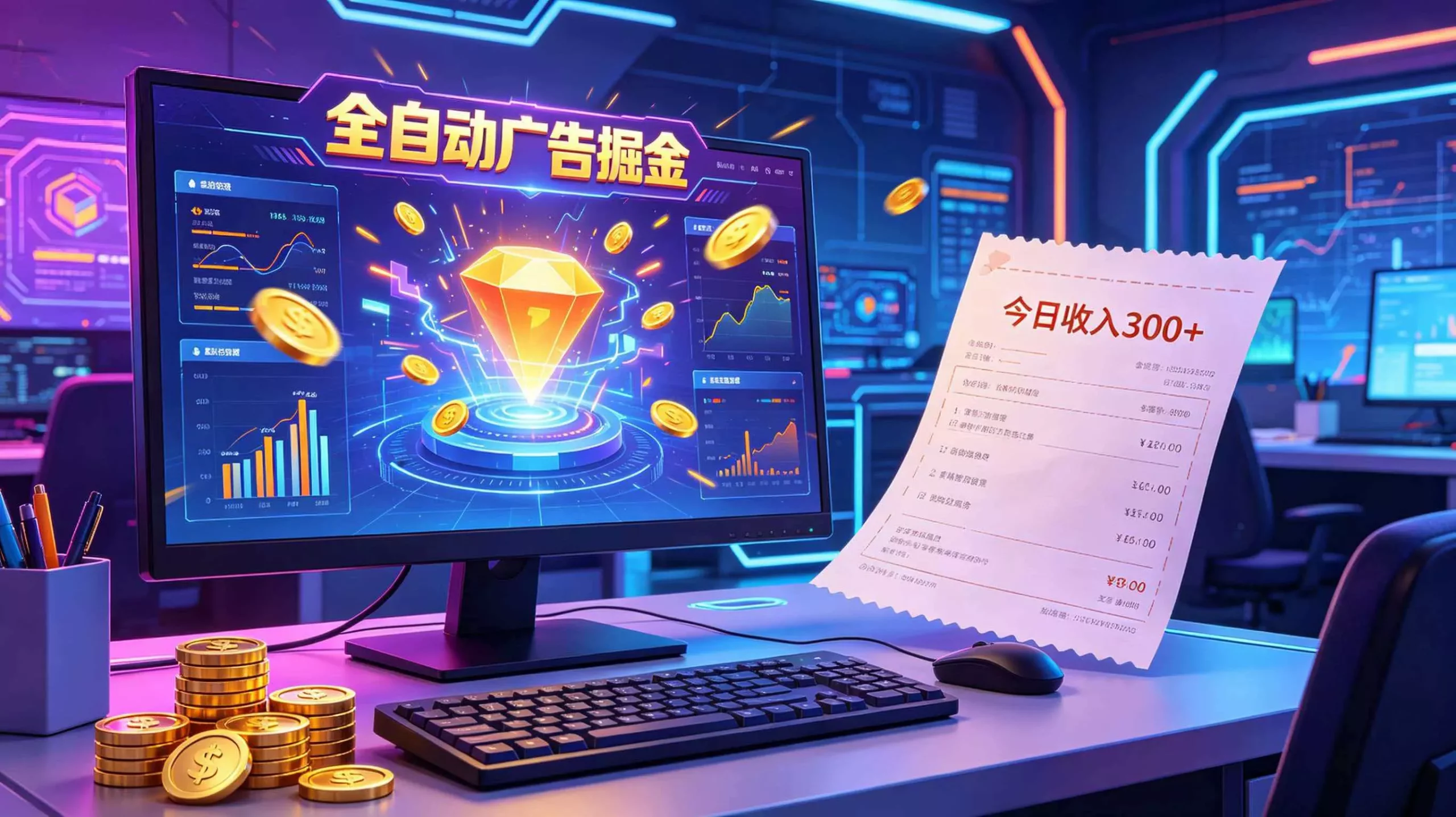 全自动广告掘金,日入300+。全程Ai自动化运行,解放双手,时间自由。收益稳定_抖汇吧