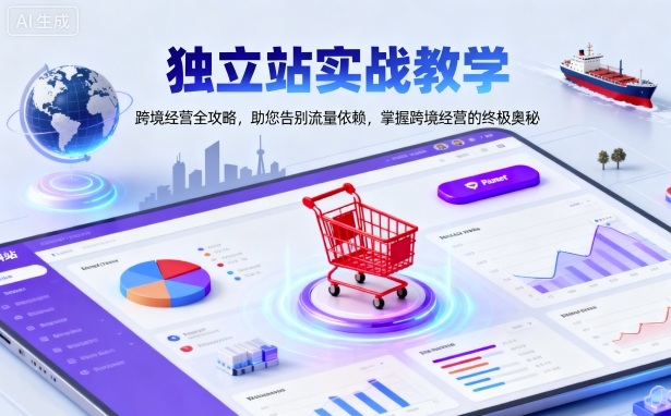 独立站实战教学，跨境经营全攻略，助您告别流量依赖，掌握跨境经营的终极奥_抖汇吧