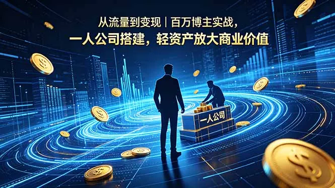 从流量到变现｜百万博主实战，一人公司搭建，轻资产放大商业价值_抖汇吧