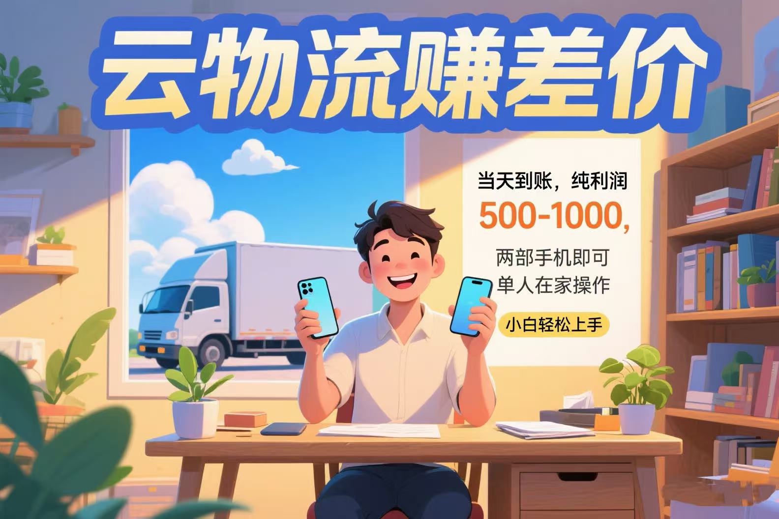 云物流赚差价 当天到账纯利润500-1000 两部手机即可 可单人在家操作 小…_抖汇吧