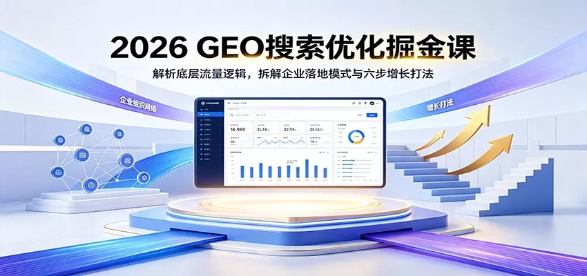 2026 GEO搜索优化掘金课：解析底层流量逻辑，拆解企业落地模式与六步增长打法_抖汇吧
