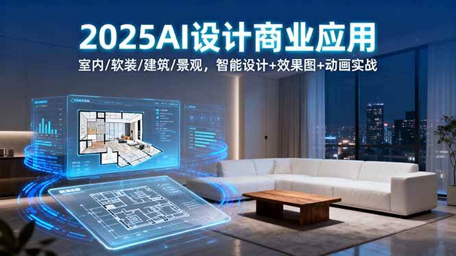 （16052期）2025AI设计商业应用：室内/软装/建筑/景观，智能设计+效果图+动画实战_抖汇吧