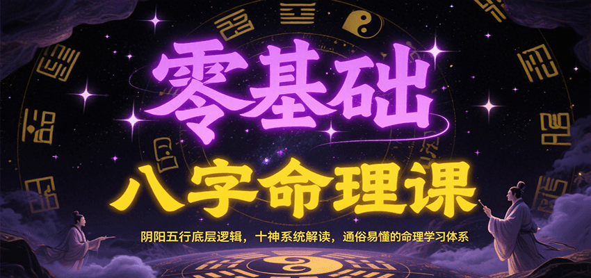 零基础八字命理课：阴阳五行底层逻辑，十神系统解读，通俗易懂的命理学习体系_抖汇吧