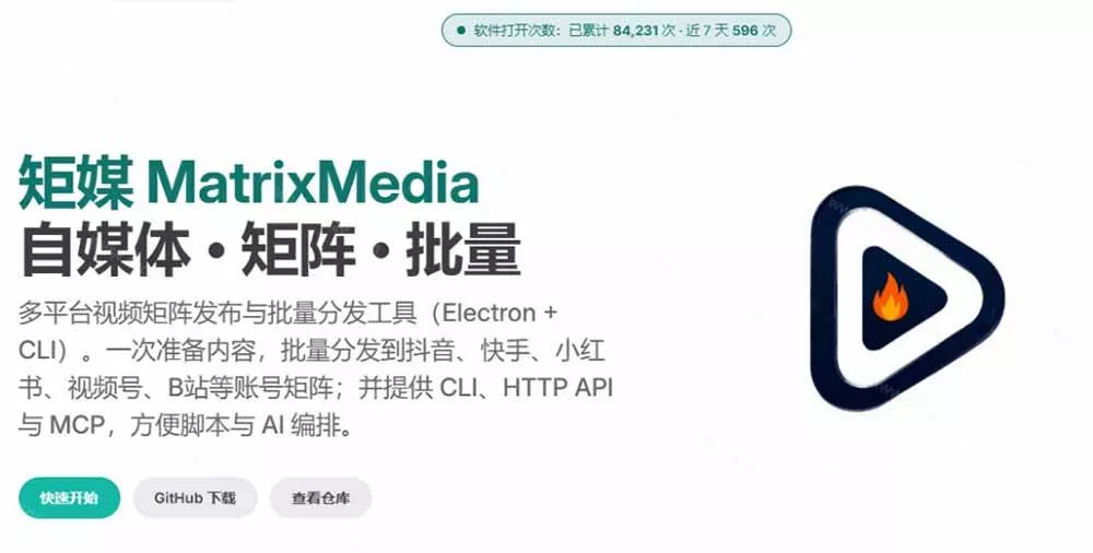 （21176期）一条视频要发七八个平台，这太麻烦了？自媒体矩阵账户批量发布工具来了！开源且免费 MatrixMedia
