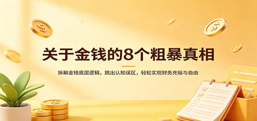关于金钱的8个粗暴真相：拆解金钱底层逻辑，跳出认知误区，轻松实现财务充裕与自由_抖汇吧