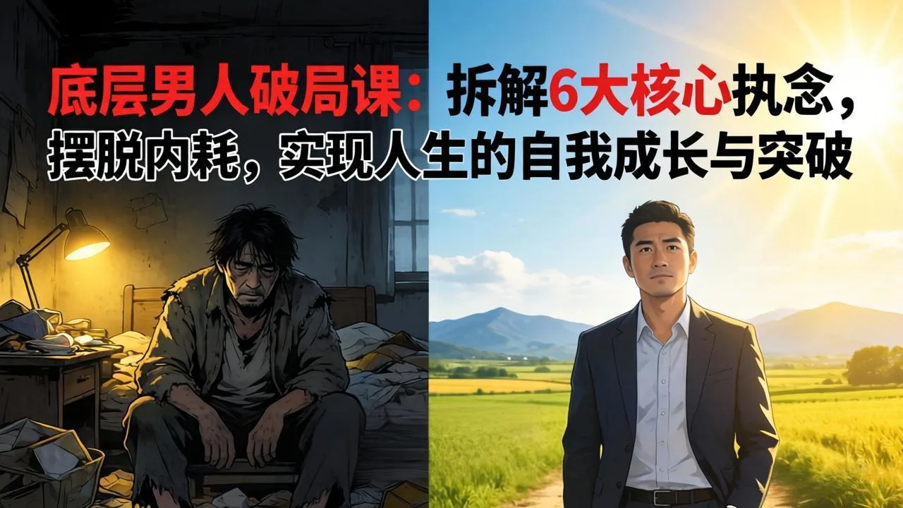 付费文章：底层男人破局课：拆解 6 大核心执念，摆脱内耗，实现人生的自我成长与突破_抖汇吧