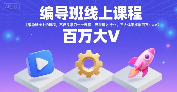 编导班线上课程，不仅是学习一门课程，更是进入一个行业，三大体系成就百万大V_抖汇吧