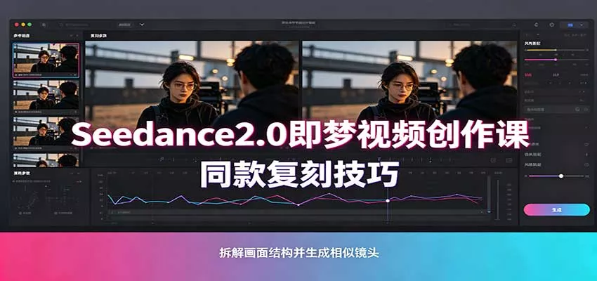 Seedance2.0即梦视频创作课：剧本式视频制作，同款复刻技巧，多行业案例落地教学_抖汇吧